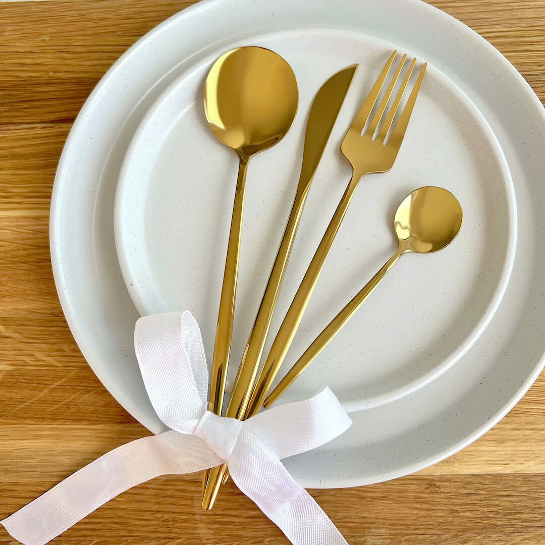Minimalist Golden Cutlery Set