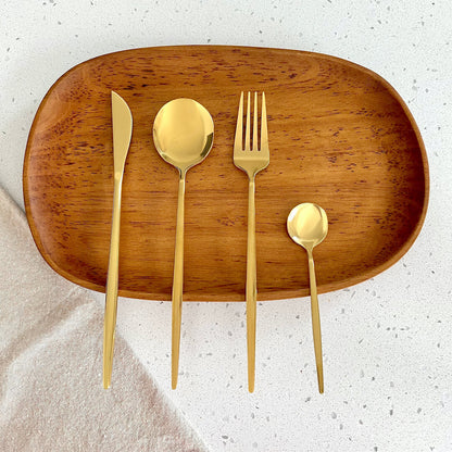 Minimalist Golden Cutlery Set