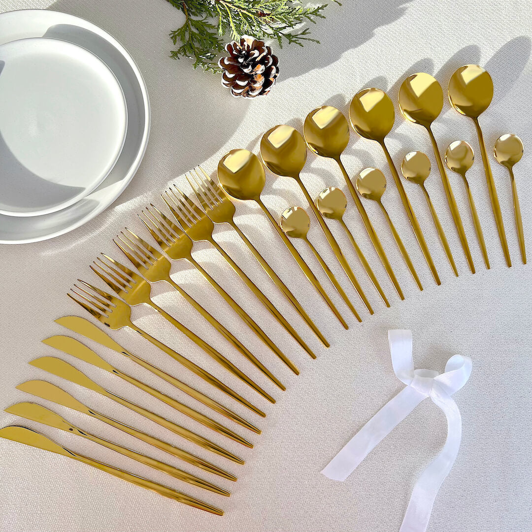 Minimalist Golden Cutlery Set