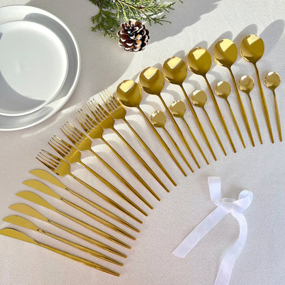 Minimalist Golden Cutlery Set