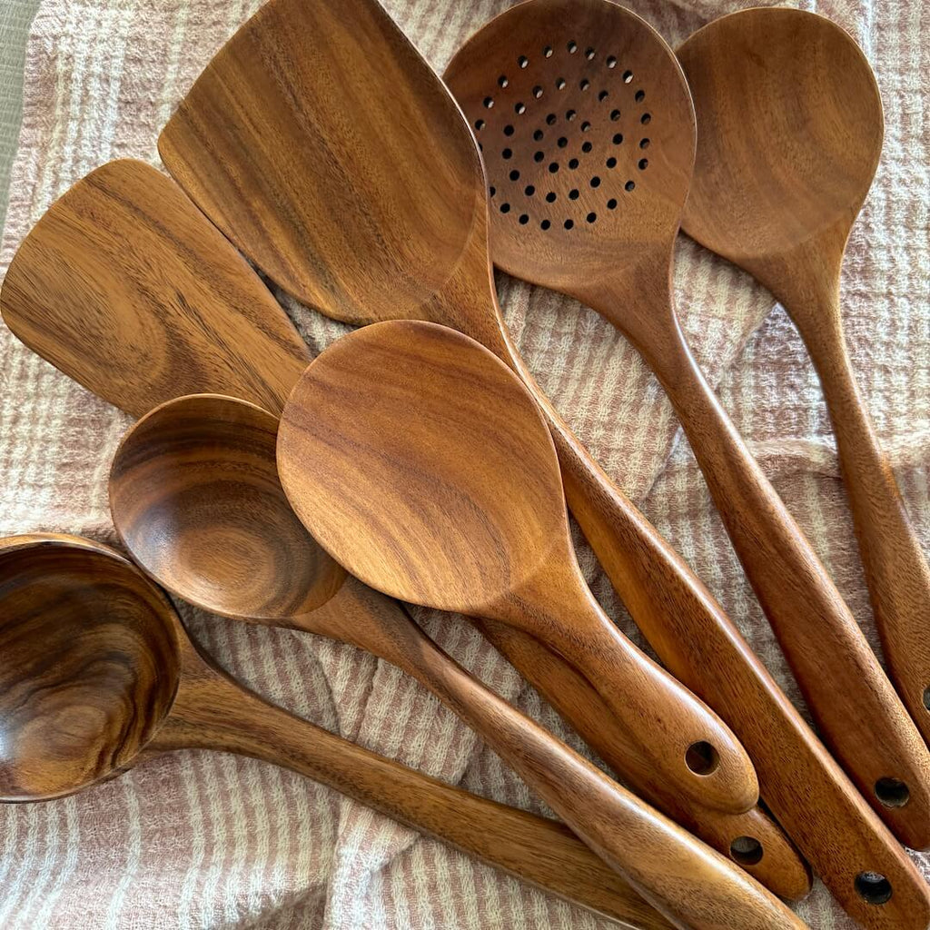 Wooden Cooking Utensils 7 Pcs Set