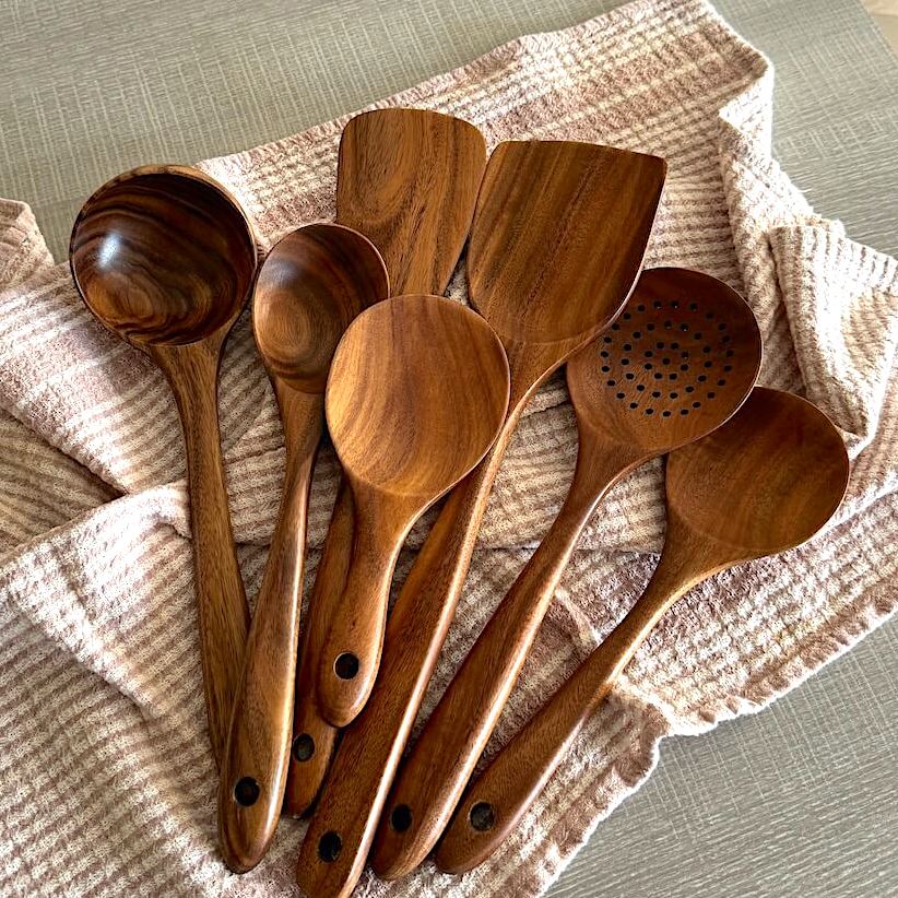 Wooden Cooking Utensils 7 Pcs Set