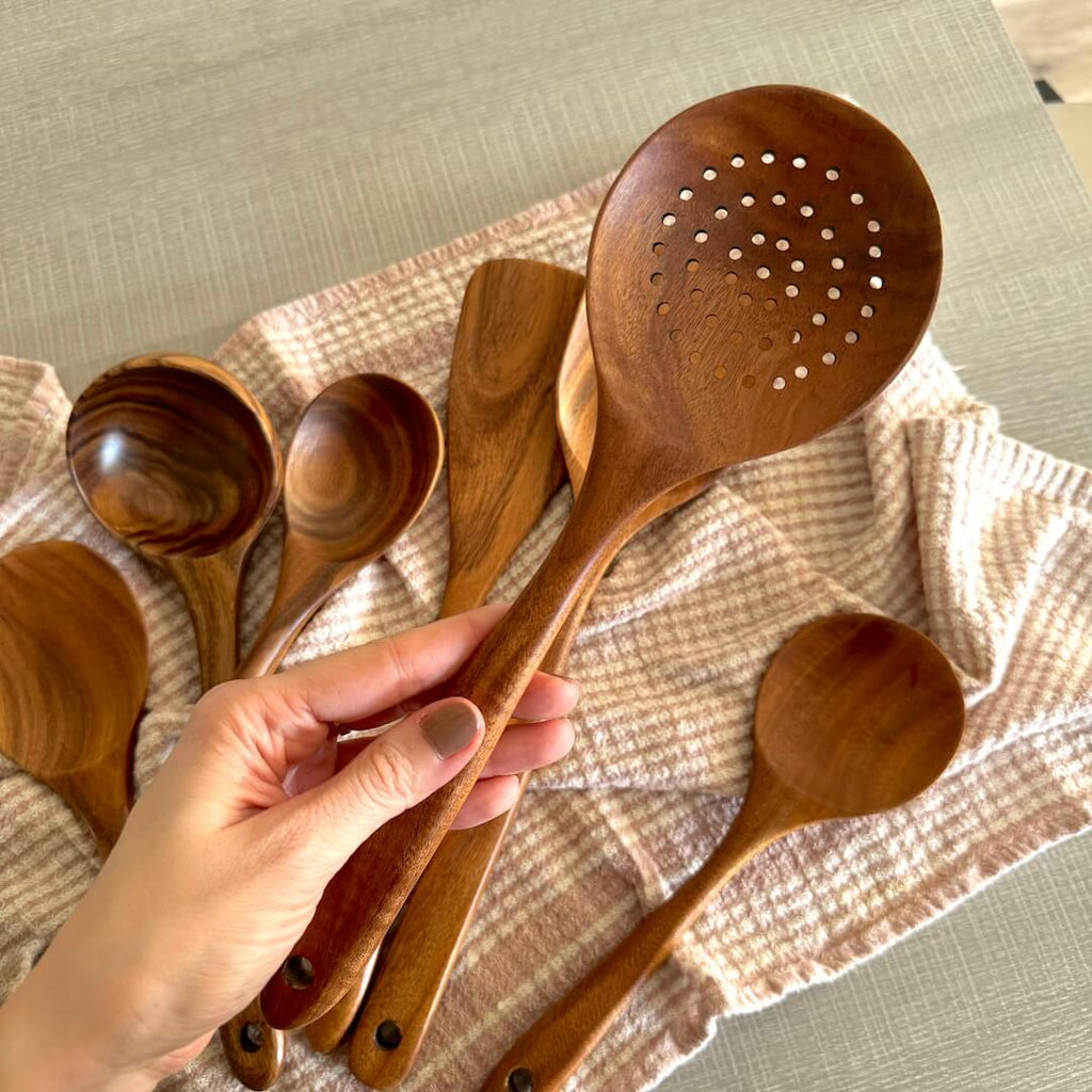 Wooden Cooking Utensils 7 Pcs Set